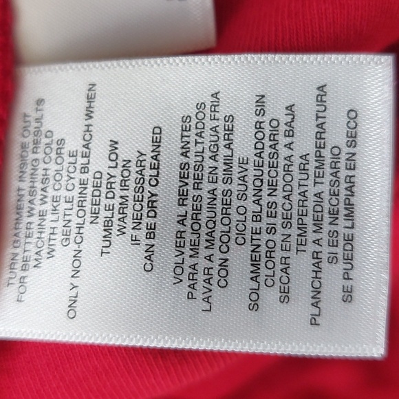 "JONES NEW YORK",Size M, 100% cotton red turtleneck - Picture 6 of 7